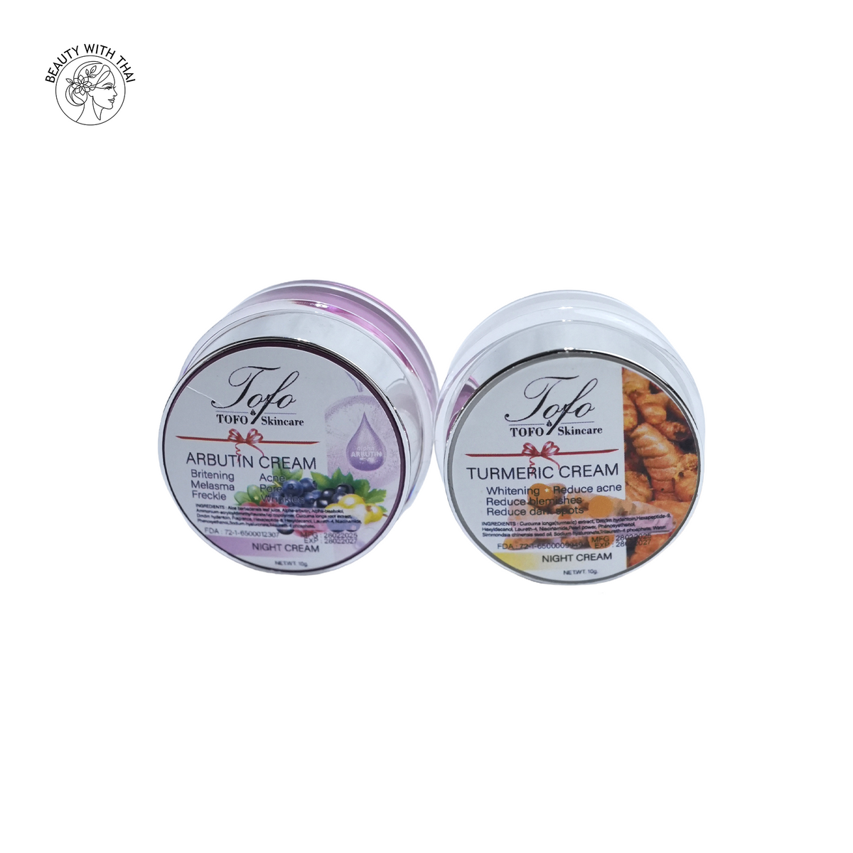 Tofo Skincare Night Cream Combo, আরবুটিন ও টারমারিক নাইট ক্রিম, ছবি 4, Beauty With Thai বাংলাদেশ
