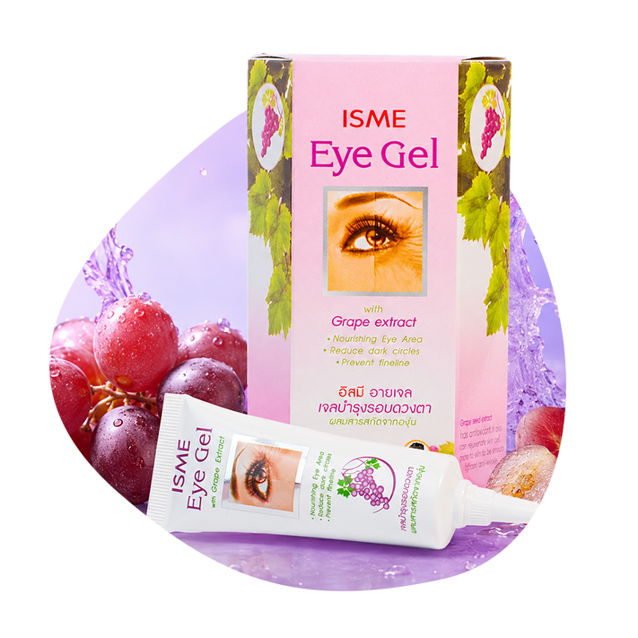 আই কেয়ার কালেকশন, ISME Eye Gel with Grape Extract, চোখের নিচের কালো দাগ ও ফাইন লাইন কমানোর জেল, Beauty With Thai বাংলাদেশ