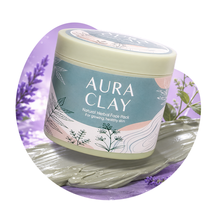 ফেস প্যাক কালেকশন, Aura Clay Natural Herbal Face Pack, উজ্জ্বল ও পরিষ্কার ত্বকের জন্য হারবাল প্যাক, Beauty With Thai বাংলাদেশ