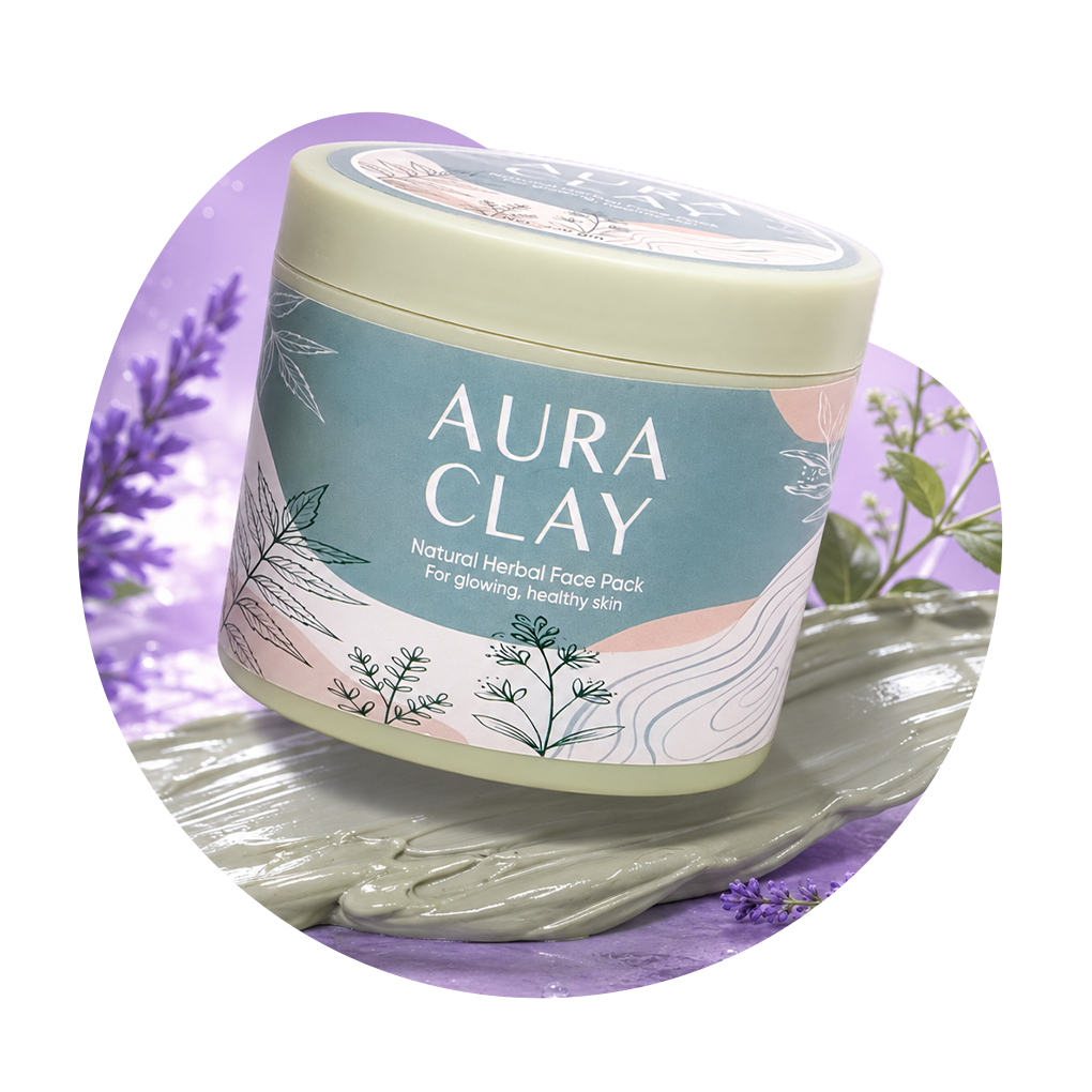 ফেস প্যাক কালেকশন, Aura Clay Natural Herbal Face Pack, উজ্জ্বল ও পরিষ্কার ত্বকের জন্য হারবাল প্যাক, Beauty With Thai বাংলাদেশ