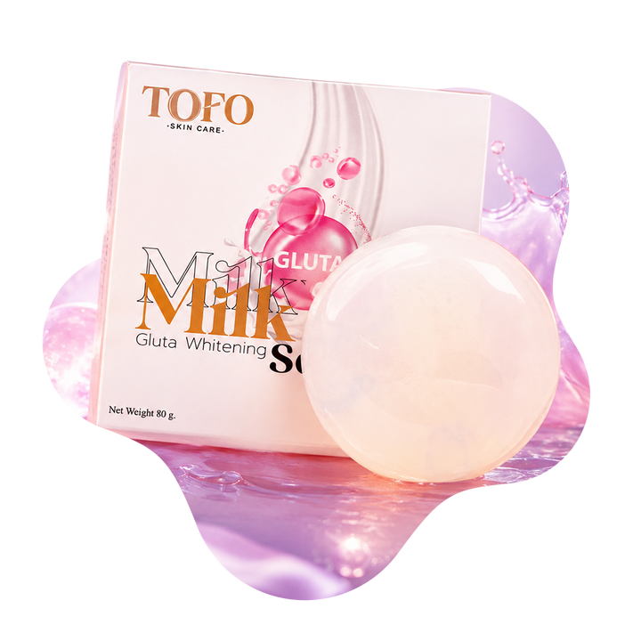 সোপ কালেকশন, TOFO Milk Gluta Whitening Soap ৮০ গ্রাম, ত্বক পরিষ্কার ও উজ্জ্বল করার সাবান, Beauty With Thai বাংলাদেশ