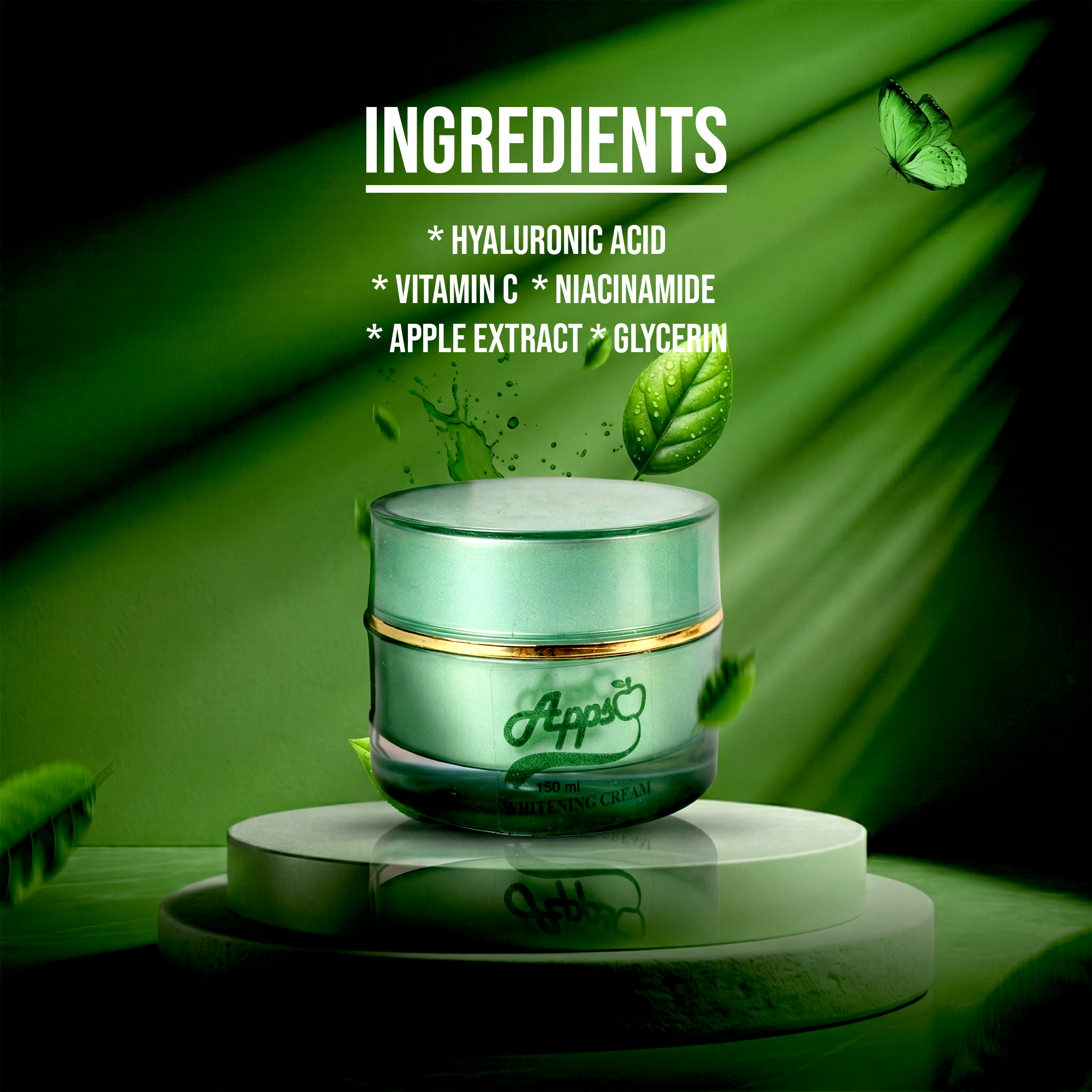 Apple Repairing Whitening Cream - Beauty With Thai