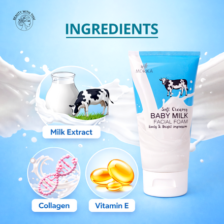 Baby Milk Facial Foam Facewash - Beauty With Thai