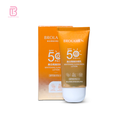 BROLAMEN Whitening Isolation Sunscreen Lotion SPF50+ PA+++ - Beauty With Thai
