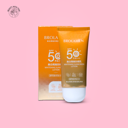 BROLAMEN Whitening Isolation Sunscreen Lotion SPF50+ PA+++ - Beauty With Thai