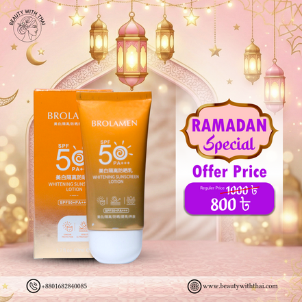 BROLAMEN Whitening Isolation Sunscreen Lotion SPF50+ PA+++ - Beauty With Thai