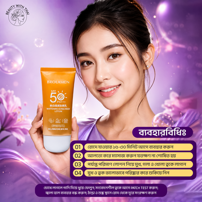 BROLAMEN Whitening Isolation Sunscreen Lotion SPF50+ PA+++ সানস্ক্রিন, ছবি 5, Beauty With Thai বাংলাদেশ