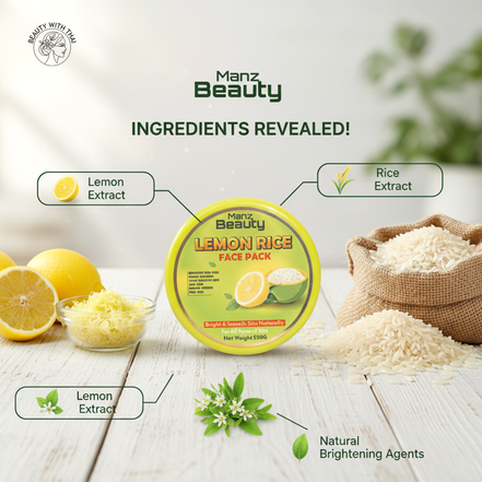 Manz Beauty Lemon Rice Face Pack - Beauty With Thai