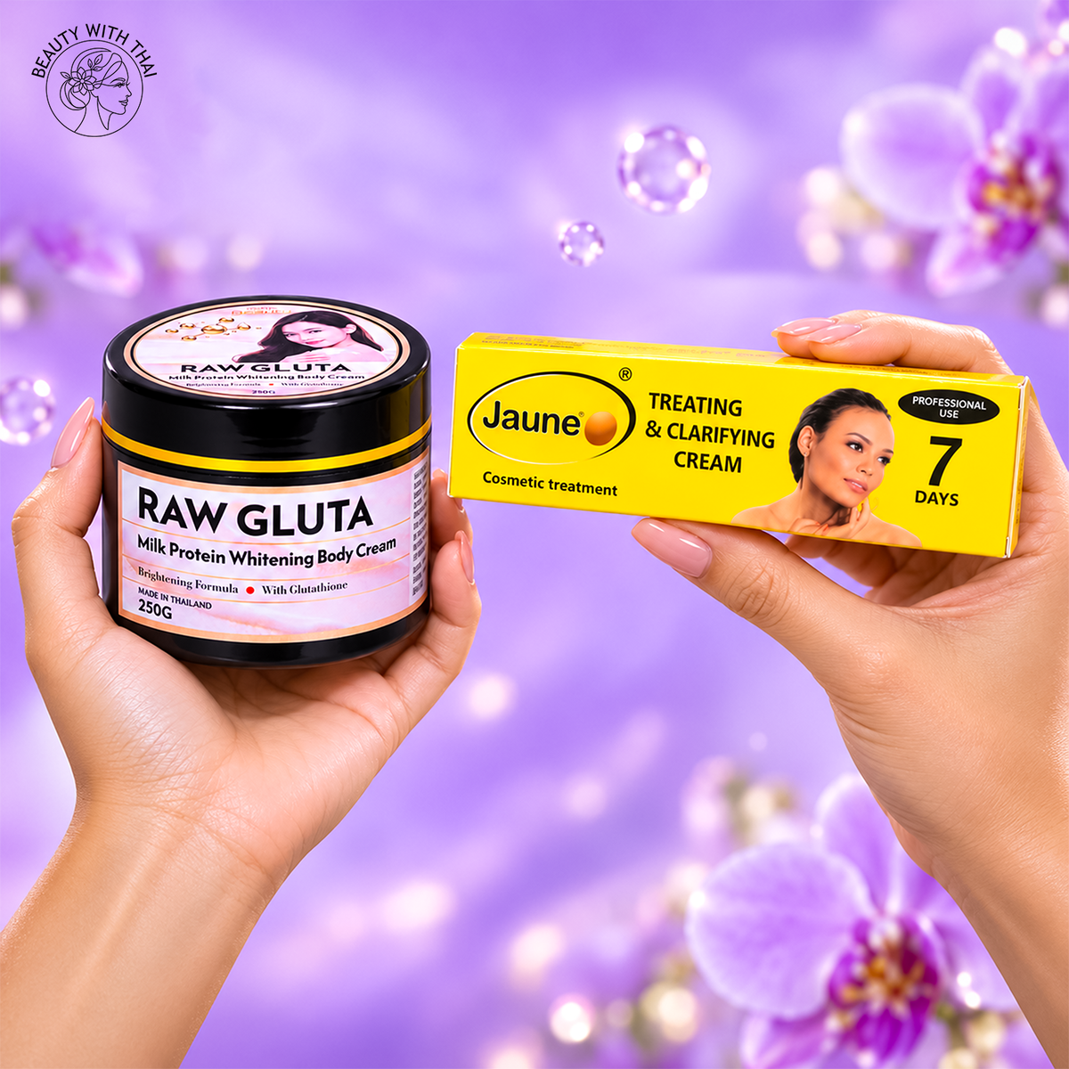 Raw Gluta Body Cream & Jaune Cream