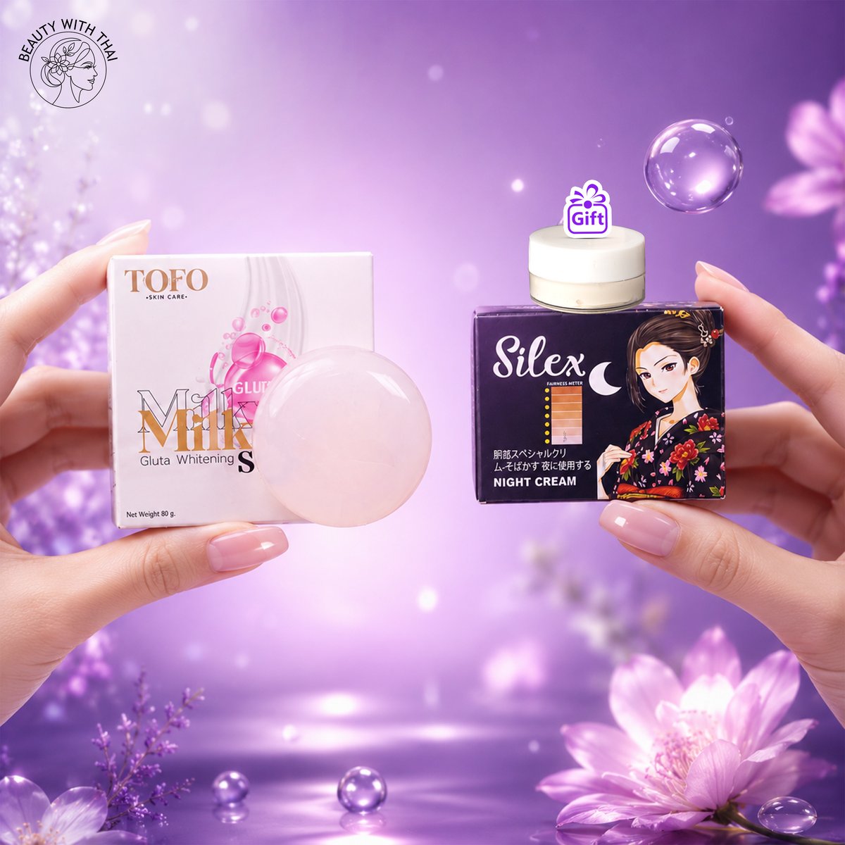 Perfect Glow Combo, Silex নাইট ক্রিম ও Milky Gluta সাবান কম্বো, ছবি 2, Beauty With Thai বাংলাদেশ