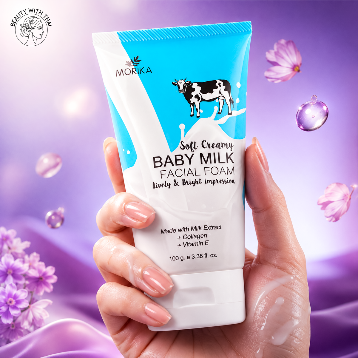 Baby Milk Facial Foam Facewash ফেসওয়াশ, ছবি 2, Beauty With Thai বাংলাদেশ