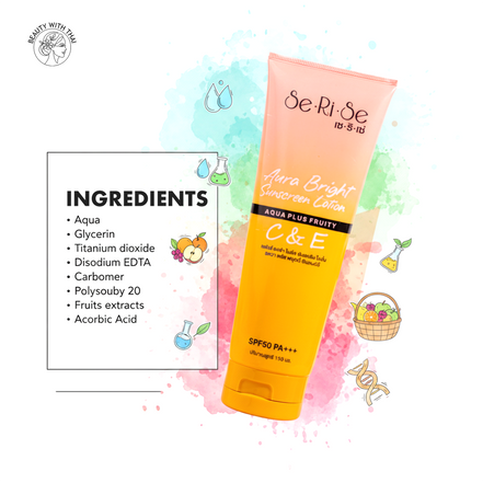 SeRiSe Aura Bright Sunscreen Lotion - Beauty With Thai