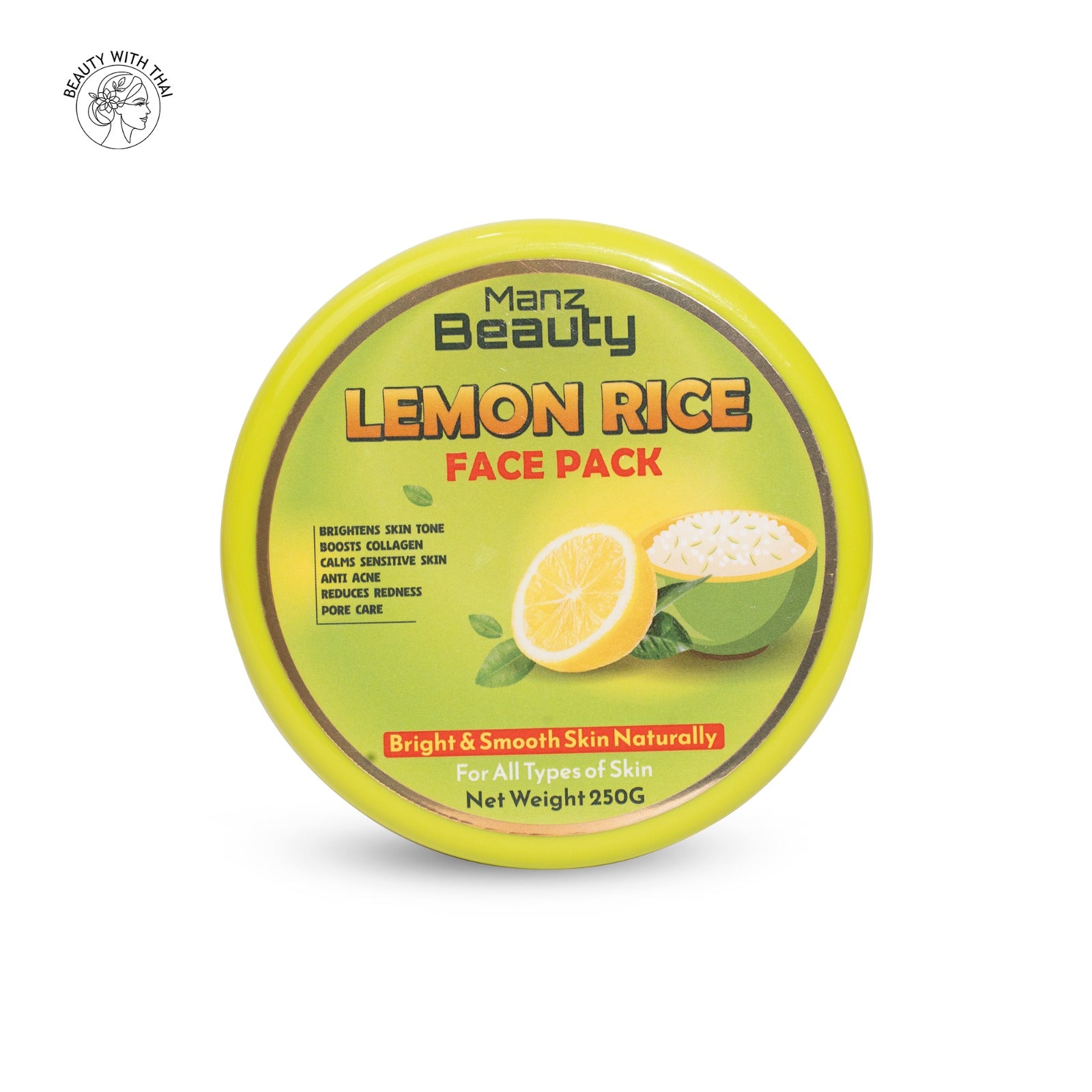 Manz Beauty Lemon Rice Face Pack - Beauty With Thai